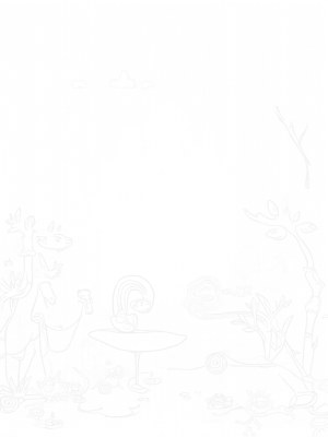 Whimsical Jungle Canopy with Fantastical Animals