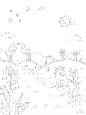 Colorful Ponies in a Magical Meadow