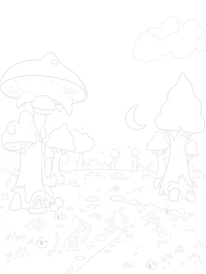 Gruffalo Rock Formation in a Mushroom Glade