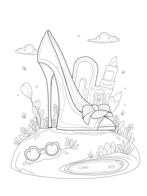 Dreamhouse High-Heeled Shoe with Heart Pool