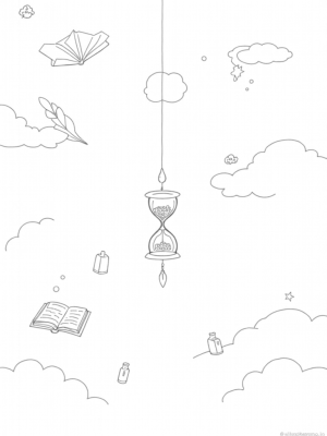 Floating Library in the Night Sky