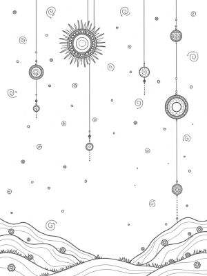 Cosmic Garden of Floating Orbs
