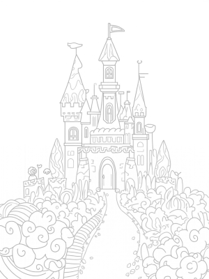 Candy Castle with Licorice Vines and Gummy Fish Moat