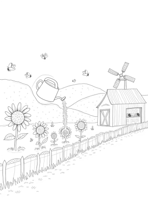 Colorful Vegetable Farm Landscape