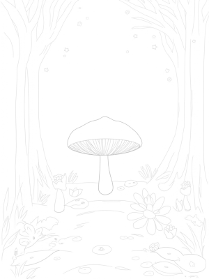 Moonlit Mushroom Wonderland