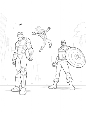 Avengers Assemble: Iron Man, Captain America, and Black Widow in Action