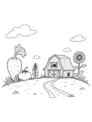 Oversized Vegetables and a Quaint Barn