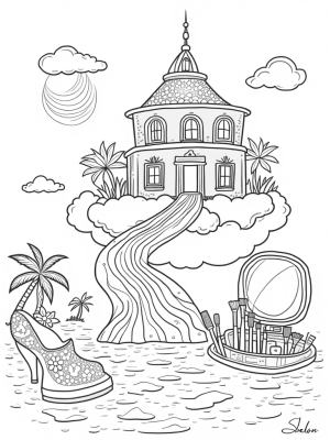 Dreamhouse on a Cloud with Fashion Accessories