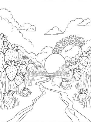 Oversized Strawberries and a Chocolate River