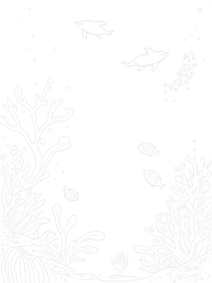 Underwater Symphony with Dolphins and Coral