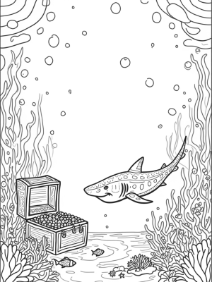Majestic Shark in an Underwater Realm