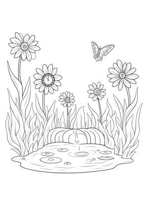 Giant Flower Garden with Musical Lily Pads