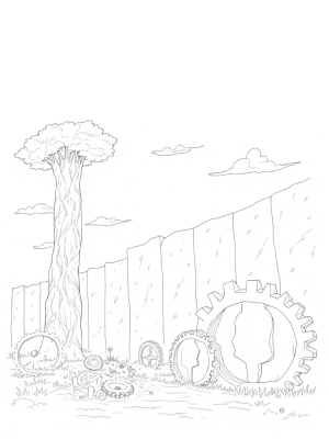 Colossal Gears and a Titan Mask