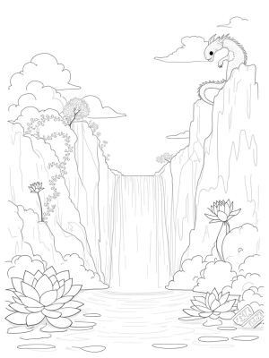 Majestic Dragon on a Crystal Mountain