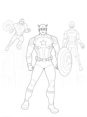 Avengers Assemble: Captain America, Iron Man, and Black Widow in Action