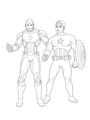 Avengers Unite: Iron Man, Captain America, and Black Widow in Battle