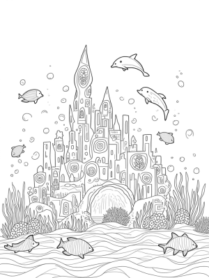 Coral City with Dolphin Spires and Seaweed Gardens