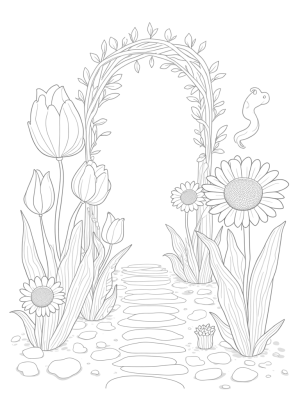 Oversized Flowers in a Geometric Garden