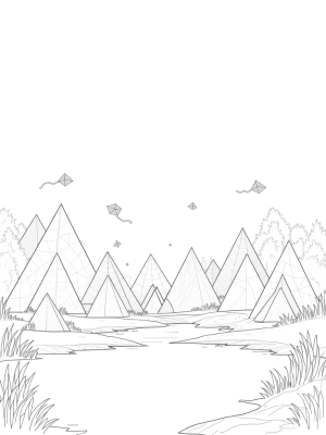 Giant Triangles in a Colorful Forest