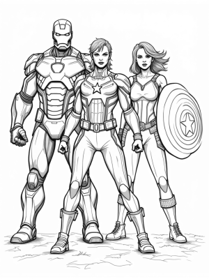 Avengers Assemble: Iron Man, Captain America, and Black Widow