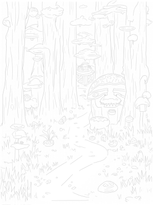 Gruffalo's Face in a Twisted Forest