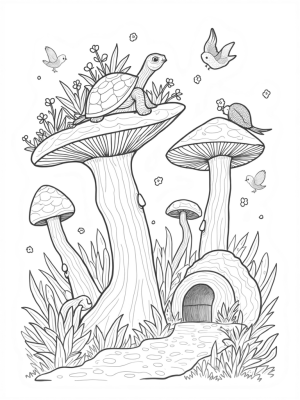 Mushroom Homes and a Tortoise Garden