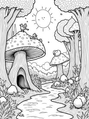 Enormous Mushrooms and a Gruffalo Footprint in the Forest