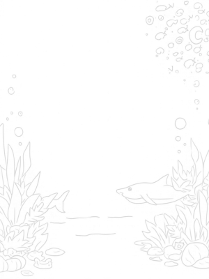 Majestic Shark in a Coral Reef
