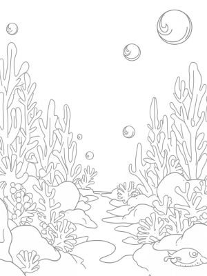 Underwater Garden with Coral and Fish