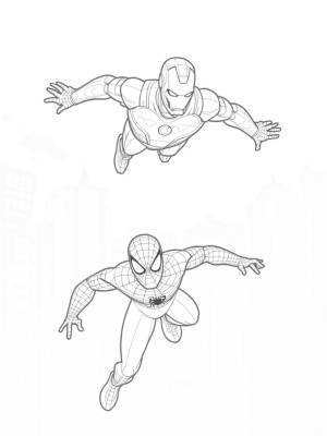 Iron Man and Spider-Man Team-Up in Action