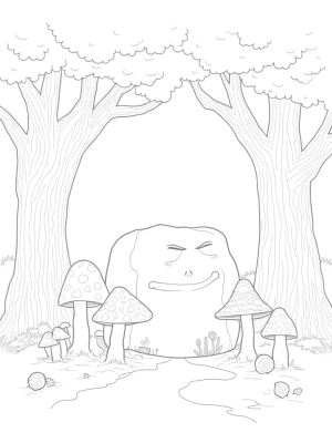 The Gruffalo's Face in the Forest Clearing