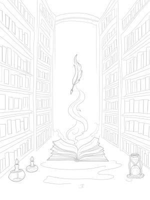 Magical Library of Spellbooks and Enchantments