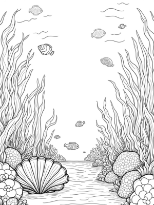 Serene Underwater Garden with Jellyfish and Kelp