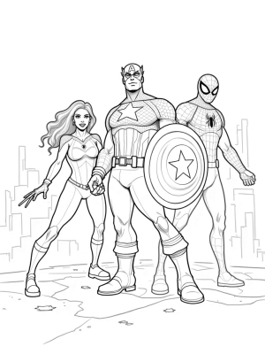 Avengers Team-Up: Captain America, Black Widow, and Spider-Man