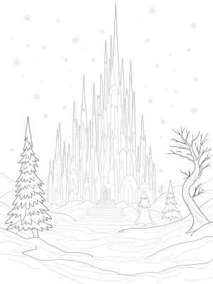 Enchanted Ice Palace with Crystal Spires