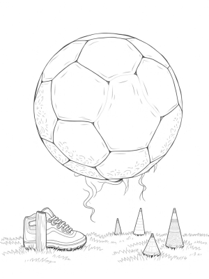 Colossal Soccer Ball with Floral Patterns
