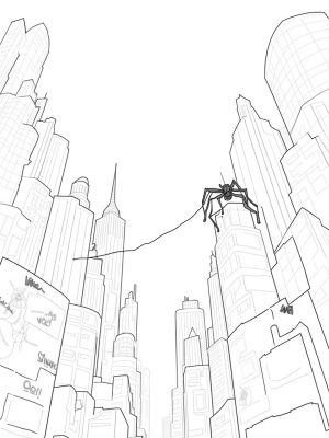 Twisted Skyscrapers and Spider Silhouettes