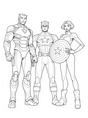 Avengers Unite: Iron Man, Captain America, and Black Widow