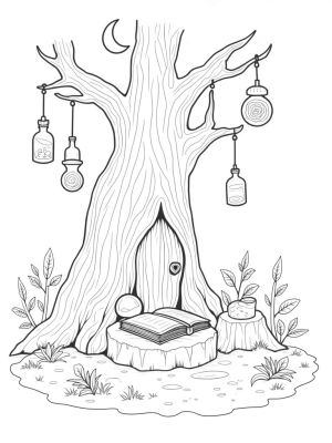 Potion Shop in a Tree Trunk