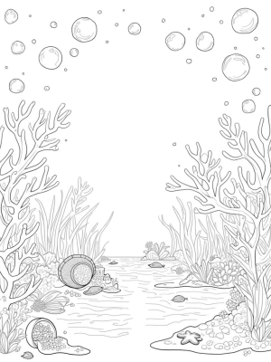 Underwater Garden with Coral and Seashell Treasures