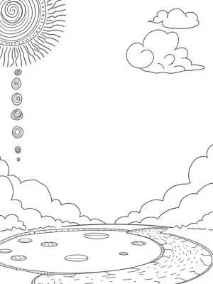 Dreamy Floating Circles and a Giant Sun