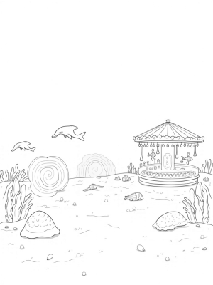 Underwater Carnival with Dolphins and Jellyfish