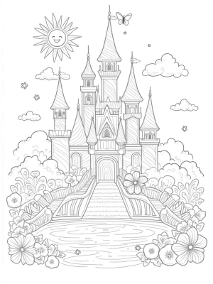 Candy Castle with Lollipop Turrets and Chocolate Moat