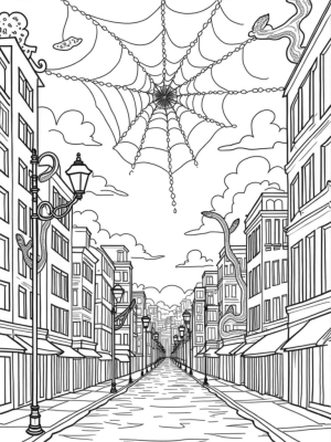 Twilight Urban Spider Skyline