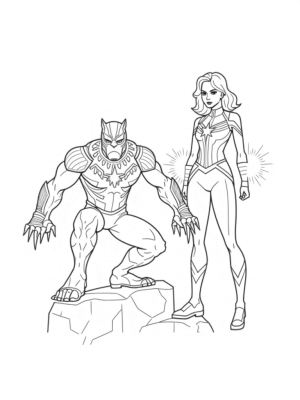 Black Panther and Captain Marvel Unite