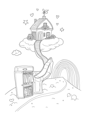 Dreamhouse on a Cloud with a High-Heeled Slide