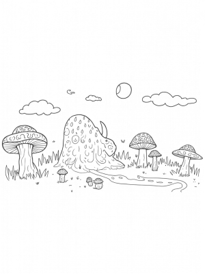 Mushroom Wonderland with Gruffalo Rock