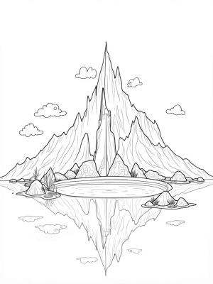 Majestic Dragon and Serene Mountain Landscape