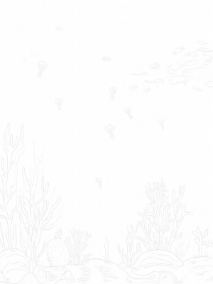 Underwater Garden with Jellyfish and Seashells