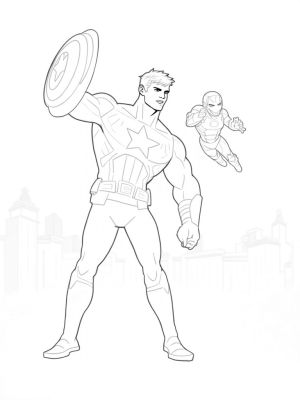 Captain America and Iron Man Unite in Battle